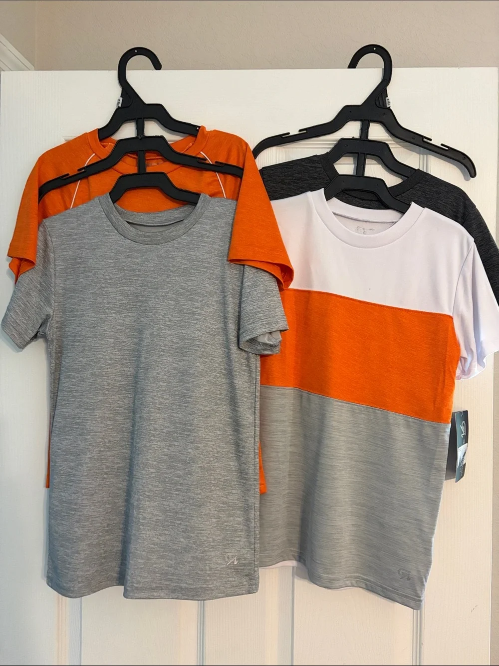 Kids Colorblock Short Sleeve Tee - Gray & Orange